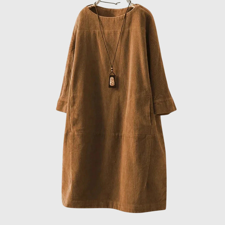 Grace | Relaxed Corduroy Midi Dress