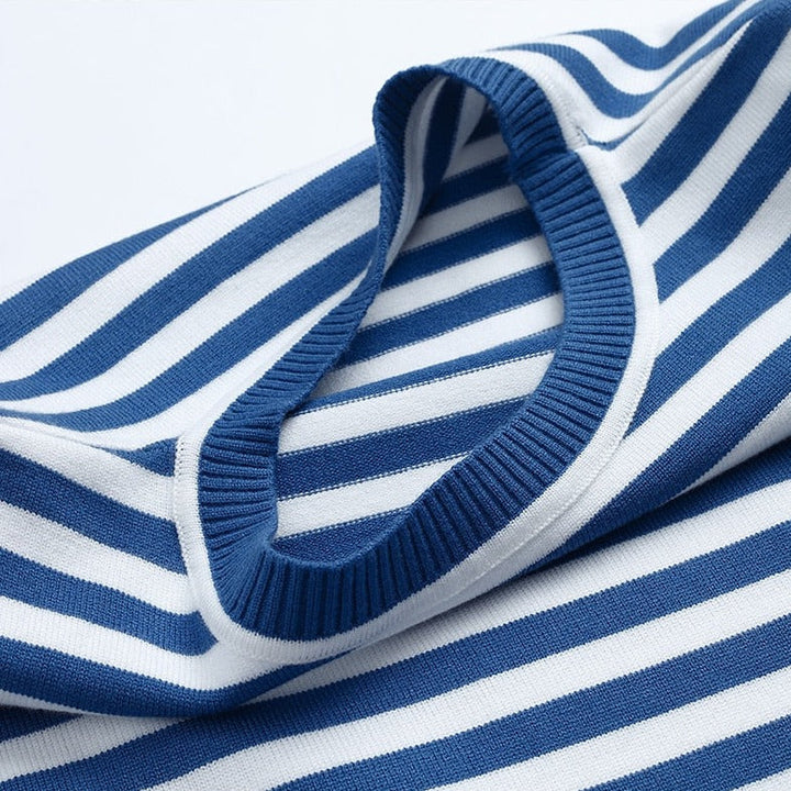 Classic Striped Organic Cotton Long Sleeve Sweater