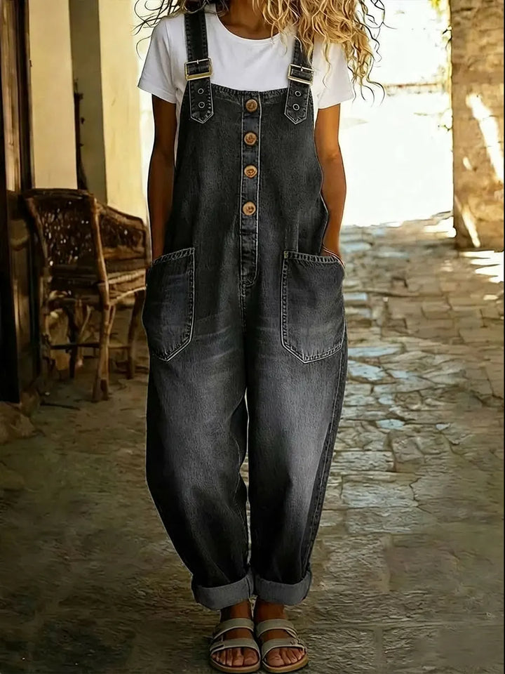 Lenna – Vintage Cotton Denim Jumpsuit