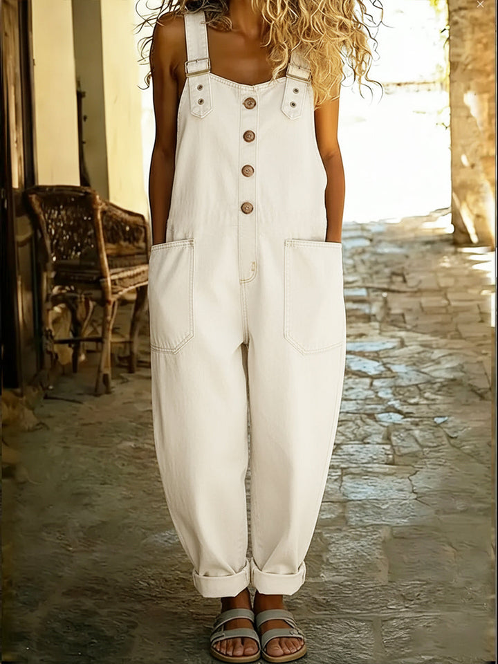 Lenna – Vintage Cotton Denim Jumpsuit