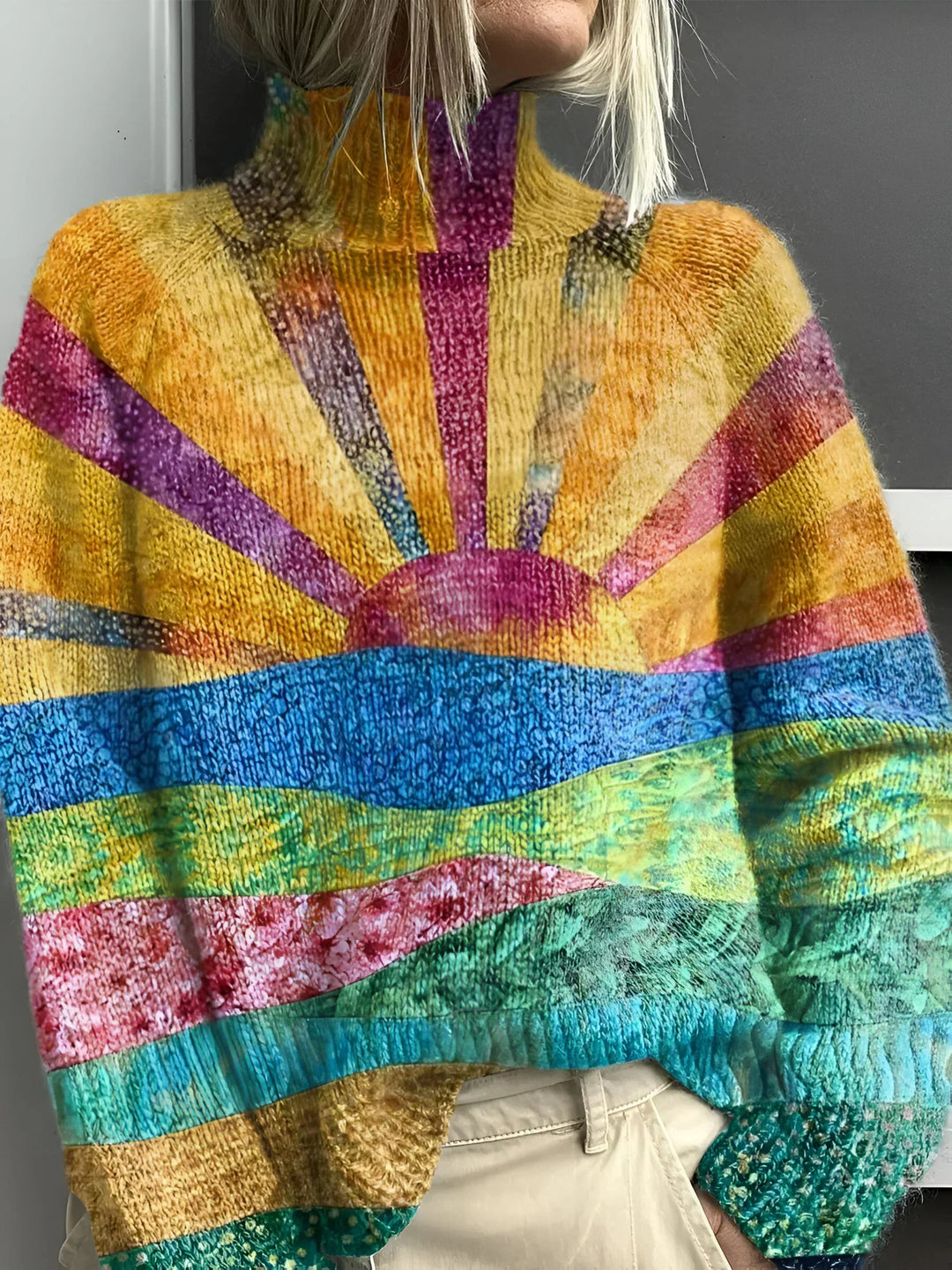 Colleen | Cheerful Colorful Turtleneck Sweater